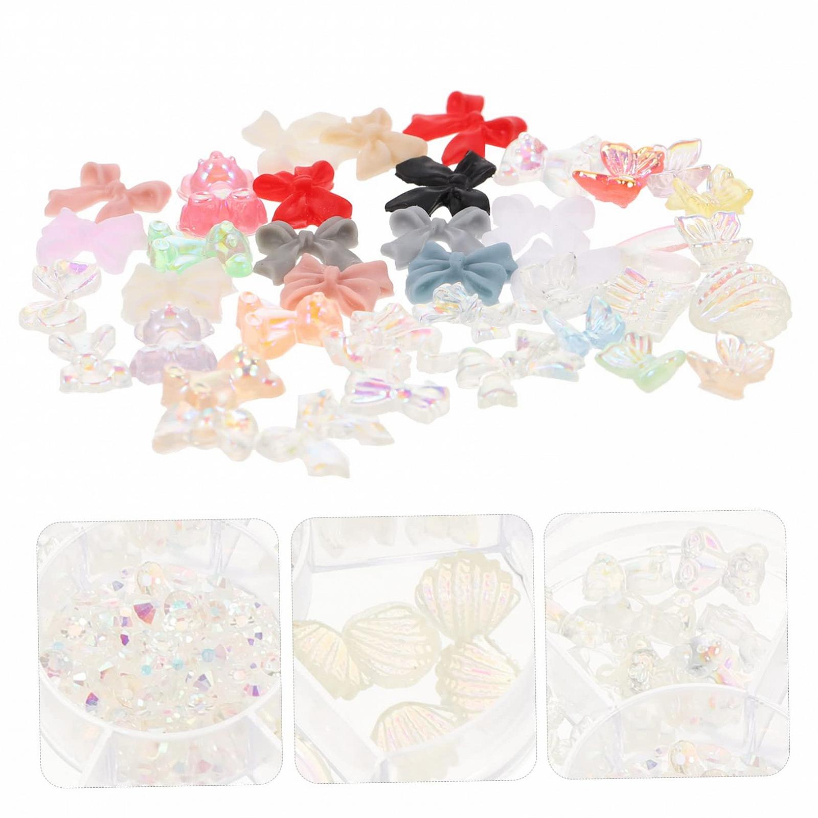 Украшения для ногтей Бантики, жемчуг, украшения для маникюра, DIY, орнаменты для дизайна ногтей, бантики, аксессуары для ногтей, фото №8