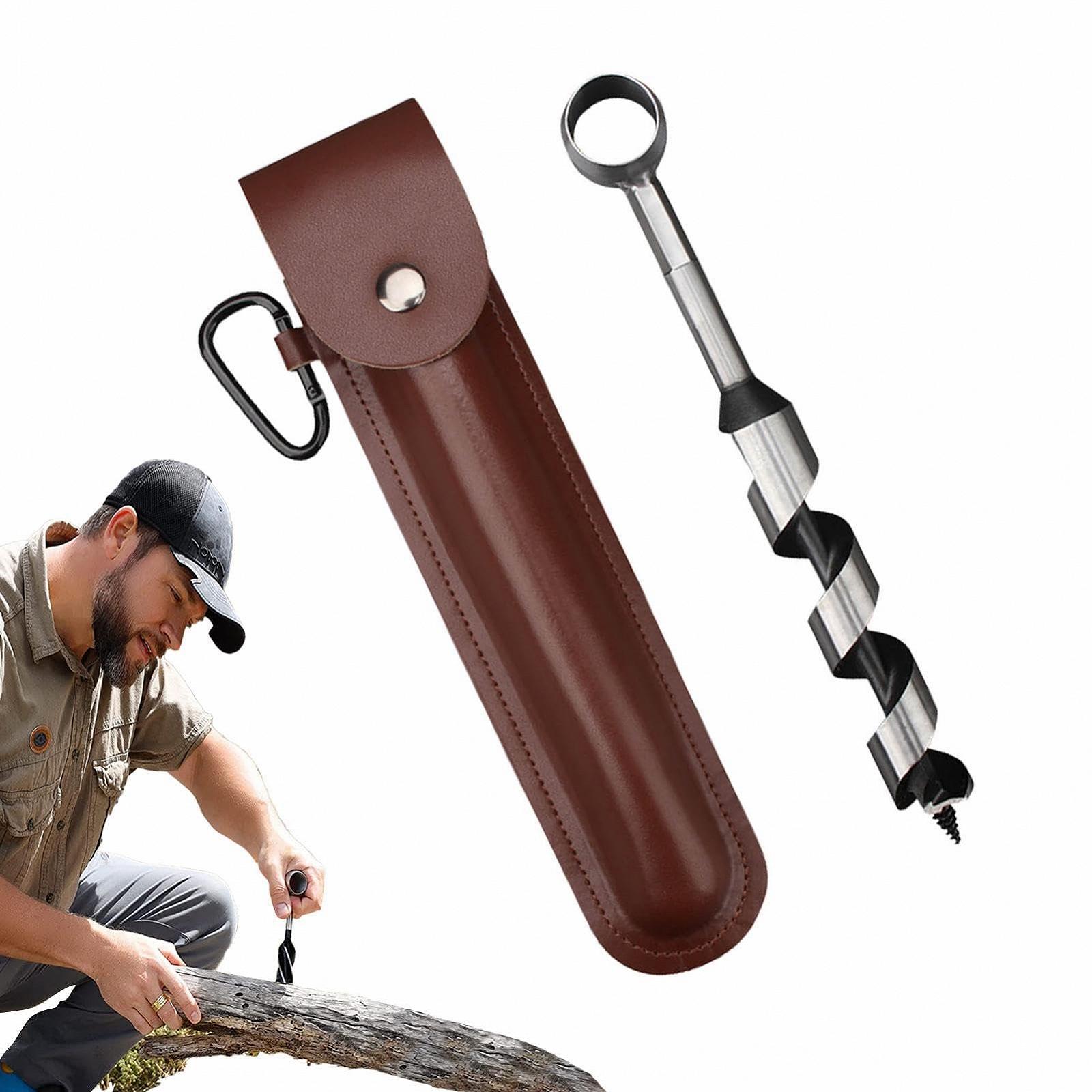 Инструмент для выживания Bushcraft, ручной шнековый бур, шнековый бур для дерева, инструмент для выживания в кемпинге, ручной шнековый бур, сверло для дерева, приспособление для проделывания отверстий для улицы, бушкрафта, кемпинга, фото №1