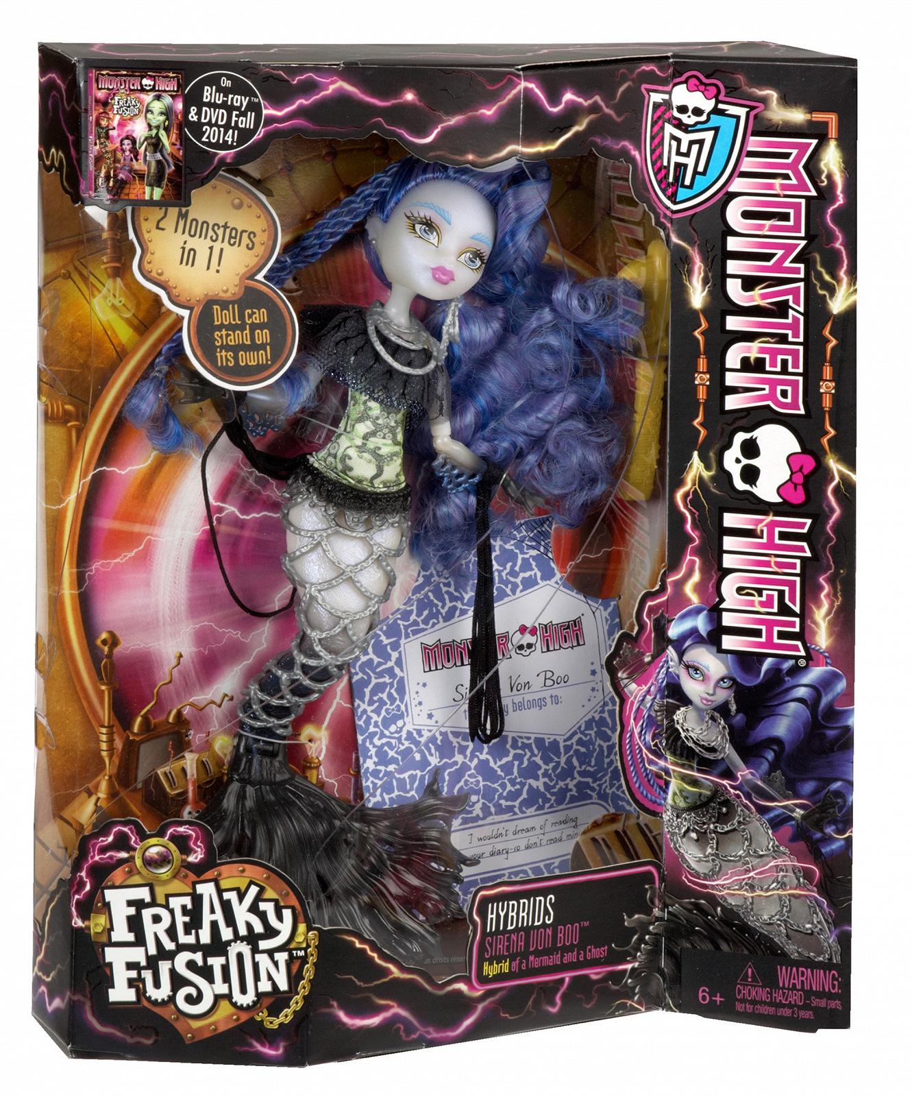 Лялька Monster High BJR42 Freaky Fusion Sirena Von Boo Hybrid, фото №4