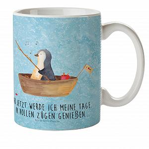 Кружка Детская Mr. & Mrs. Panda Пингвин Рыбацкая лодка - Фото 1