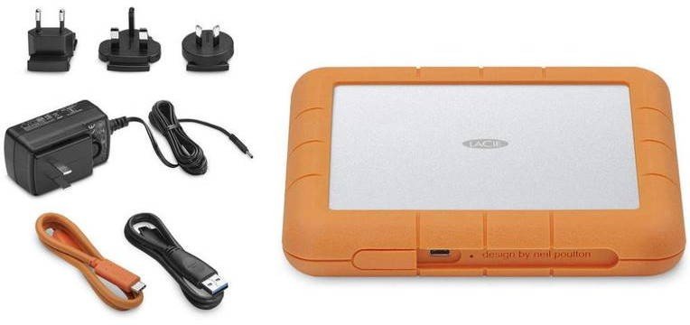 Внешний накопитель HDD LaCie Rugged RAID Shuttle 8TB Silver/Orange, фото №3