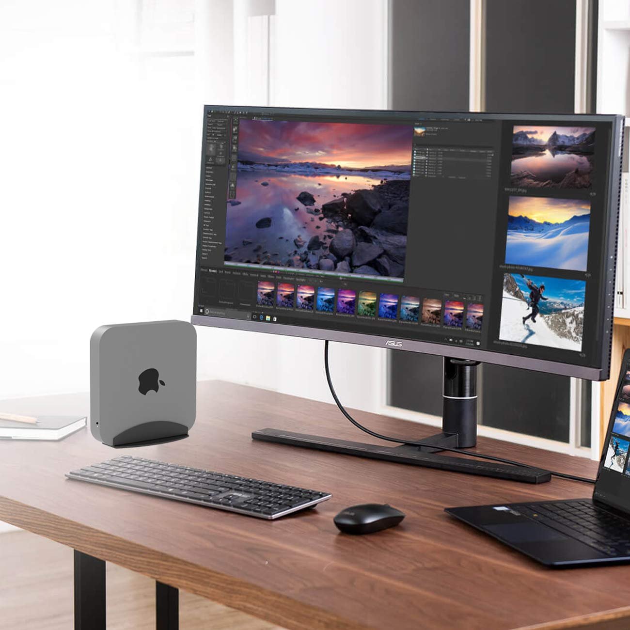 Подставка Настольная Bylitco для Mac Mini 2010-2023, M1/M2, Вертикальный держатель, Черный, фото №4