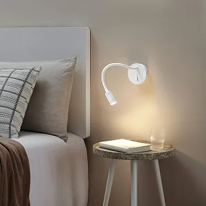 Лампа для читання KOSILUM Aski Soft Світлодіодна Теплий білий 3 Вт 270 лм IP20 Біла synthetic.ua - Фото 1