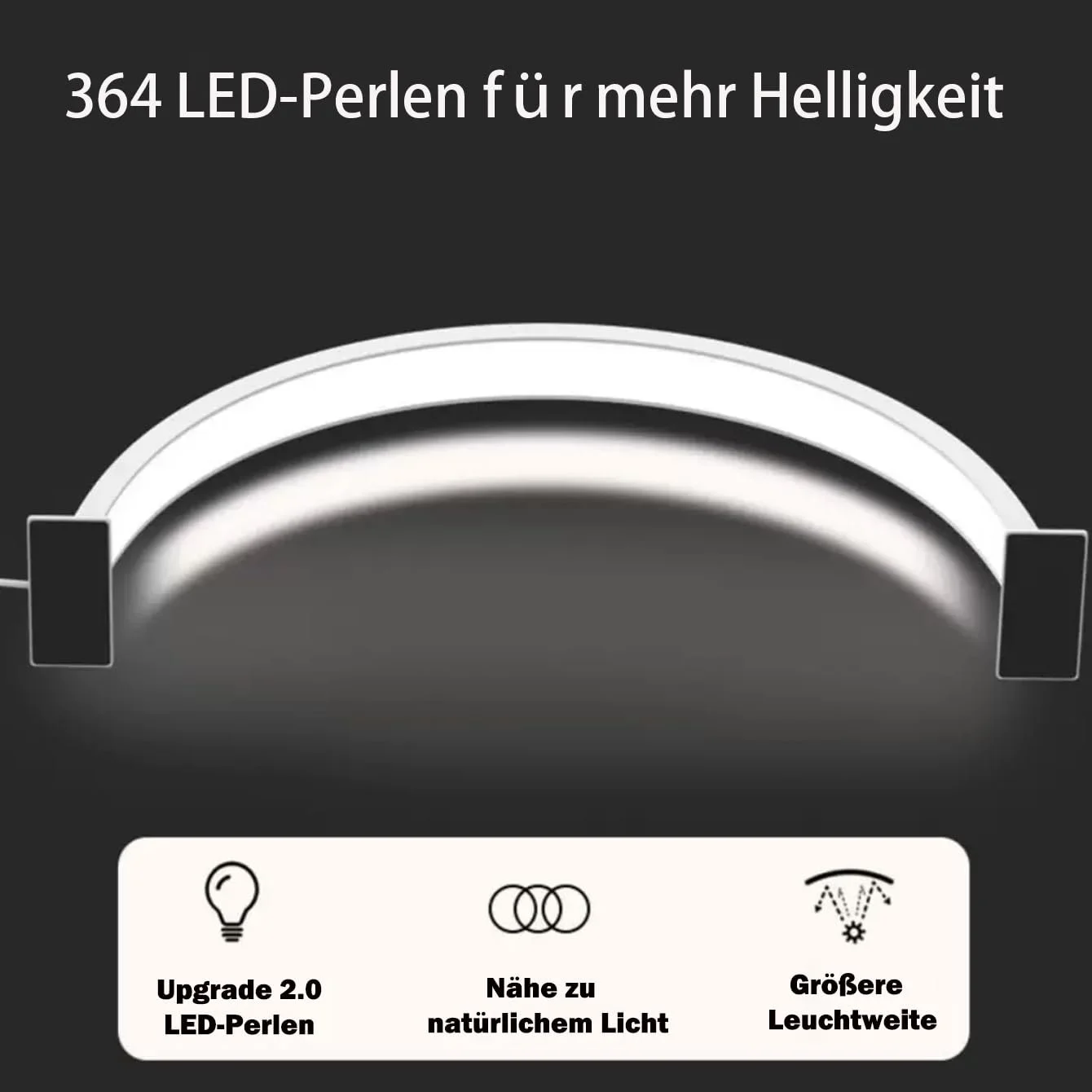 Настільна лампа Crescent Moon для манікюру та нарощування вій 18W 4500K 52x30 см, фото №4