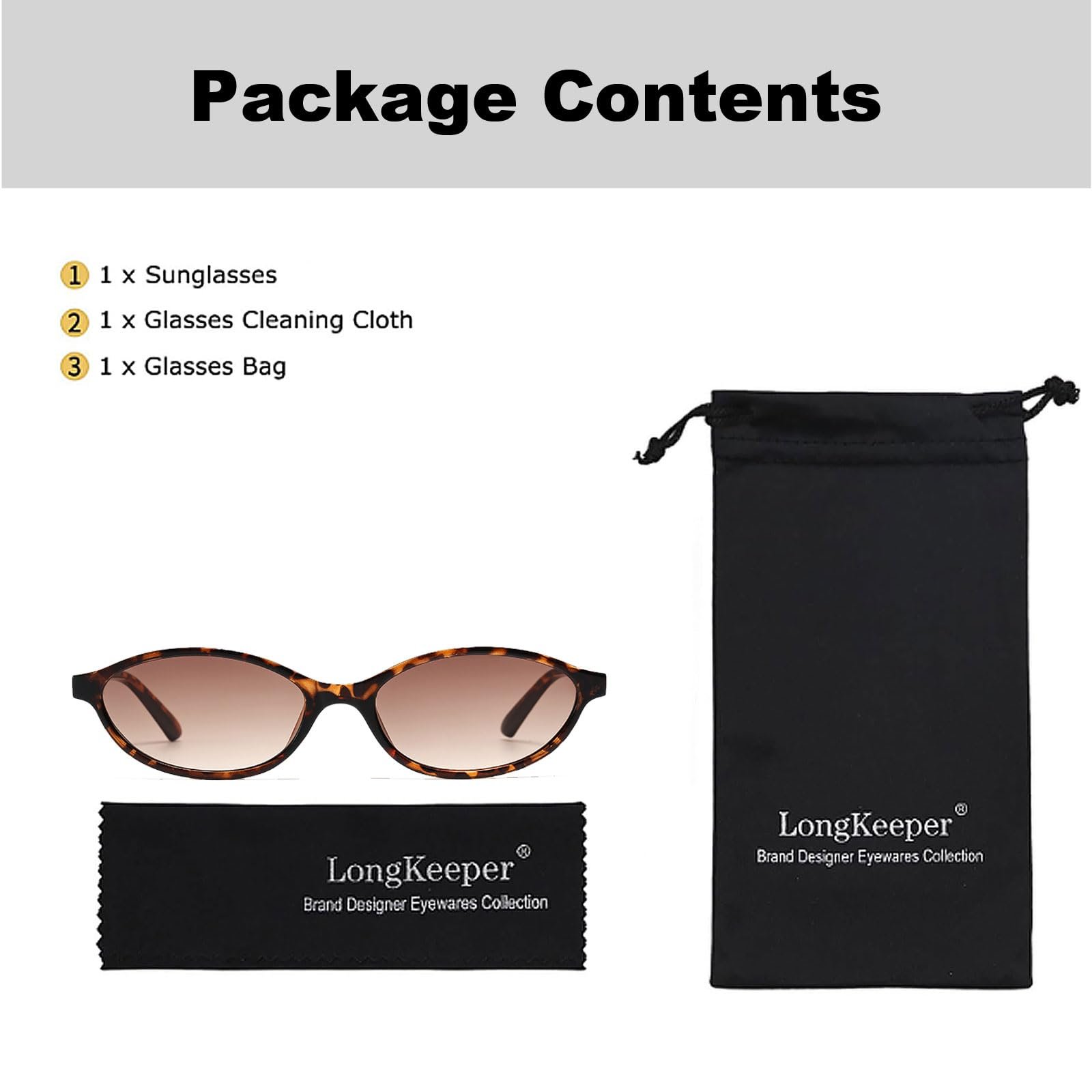 Овальные очки Long Keeper для женщин, модные маленькие, фото №5