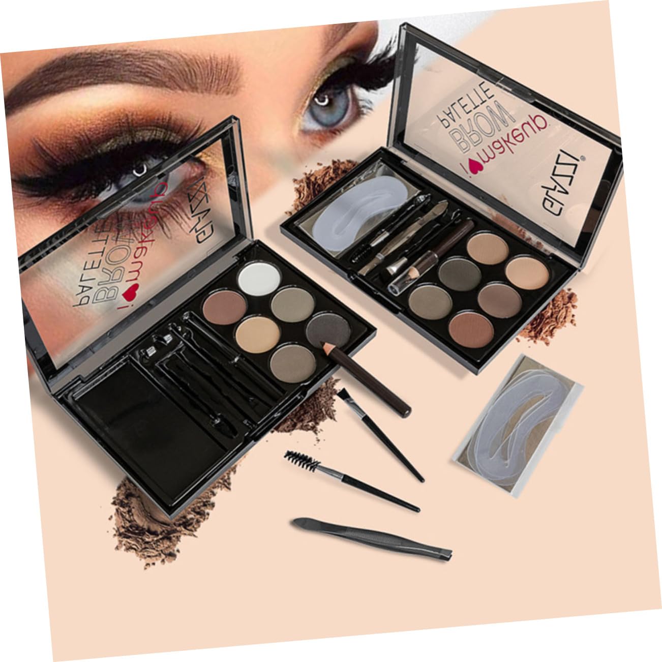 Набор Healvian Augenbrauen Puder Augenbrauen Make Up Werkzeuge, фото №4 Набор Healvian Augenbrauen Puder Augenbrauen Make Up Werkzeuge, фото №4