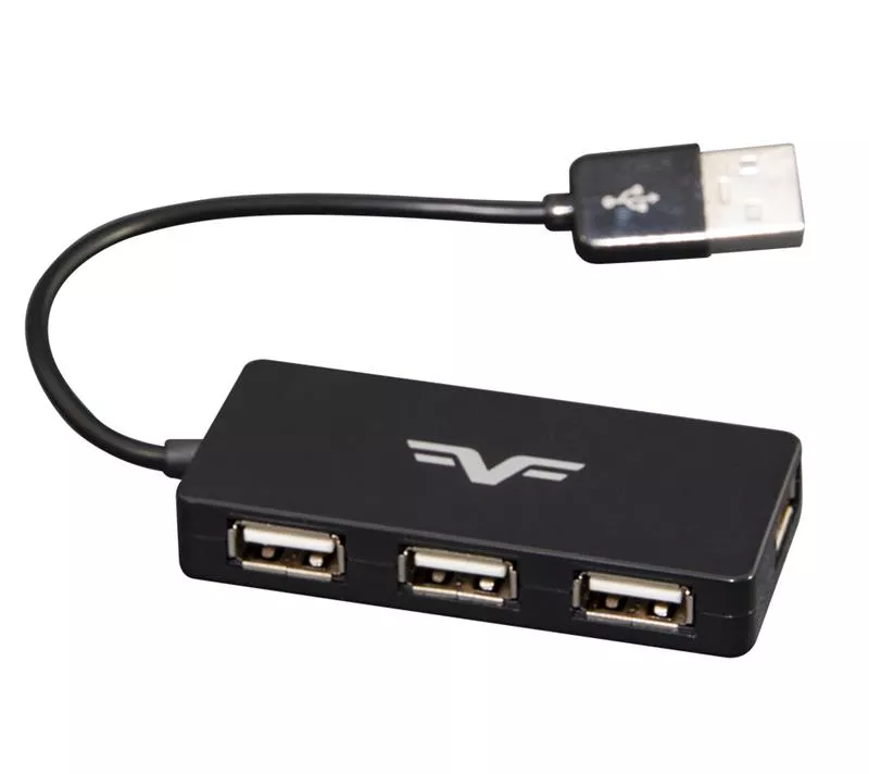 Концентратор USB 2.0 Frime 4хUSB2.0 Black (FH-20030), фото №2