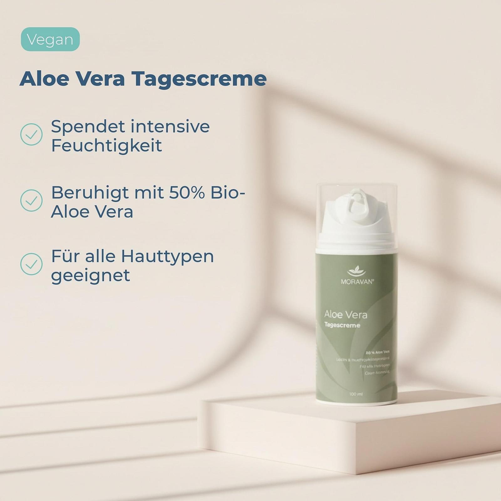 Денний крем Aloe Vera зволожувальний з вітаміном А та пантенолом 100 мл, фото №7