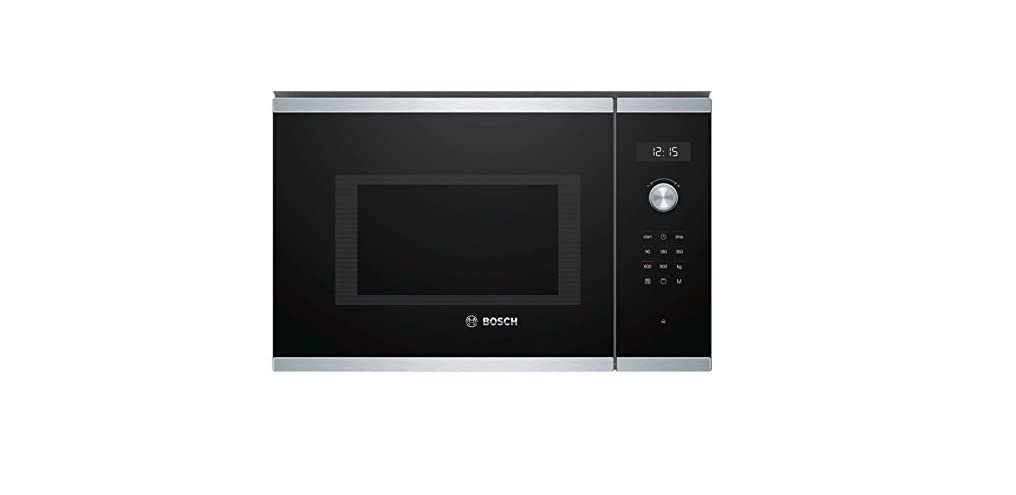 Встраиваемая микроволновая печь Bosch Series 6 BEL554MS0 900 Вт 25 л Поворотный стол 31.5 см Левая петля двери Нержавеющая сталь AutoPilot 8 Гриль, фото №1