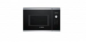 Вбудована мікрохвильова піч Bosch Series 6 BEL554MS0 900 Вт 25 л Поворотний стіл 31.5 см Ліва петля дверей Нержавіюча сталь AutoPilot 8 Гриль - Фото 1