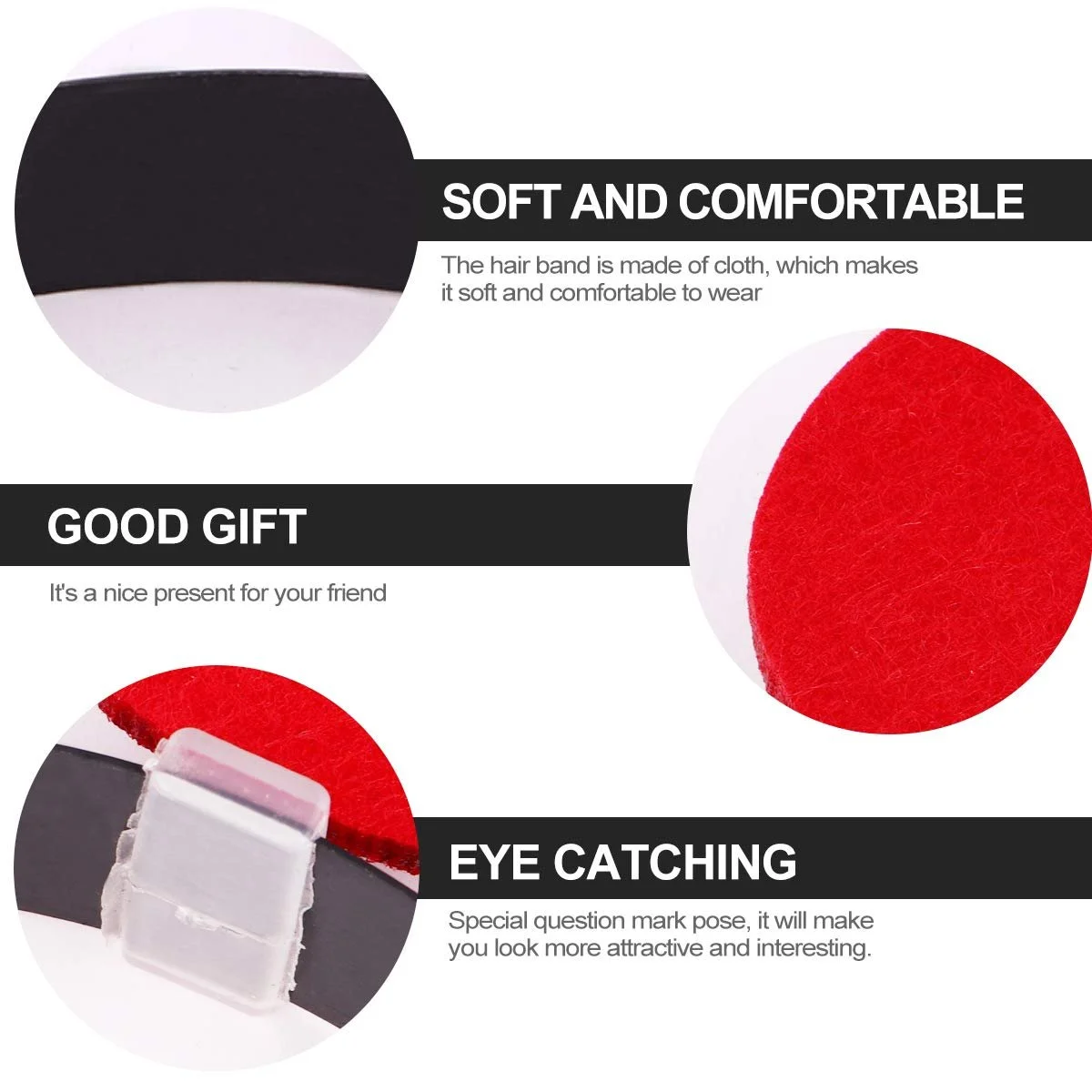 Обруч для волосся Amosfun 2 шт., фото №5