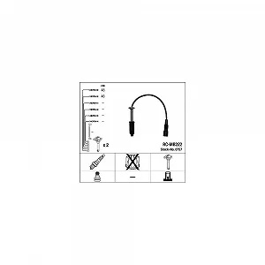 Комплект проводів запалювання NGK 0757 для MERCEDES-BENZ - Фото 1