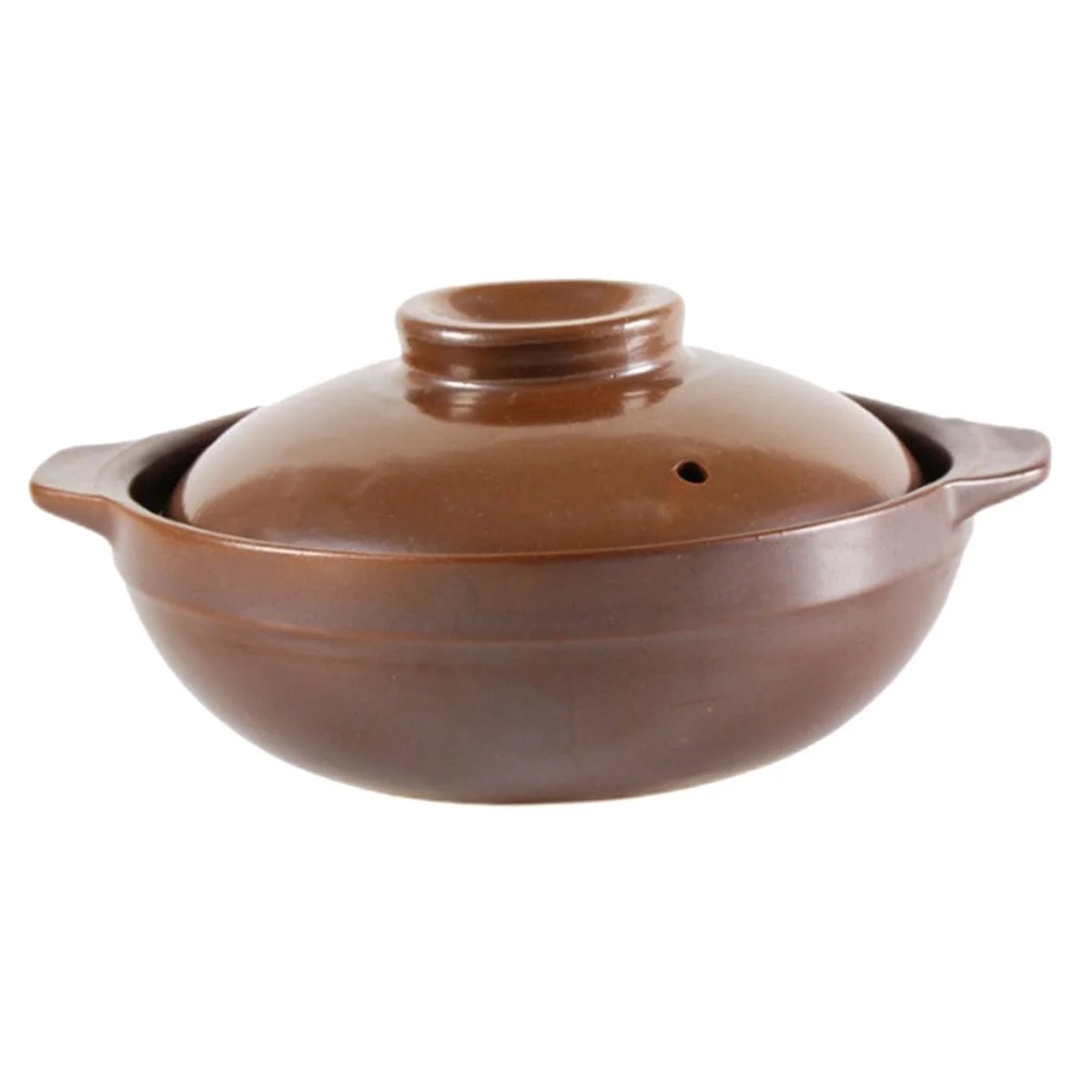 Кастрюля для тушения керамическая термостойкая с двойными ручками для газовых плит, фото №1