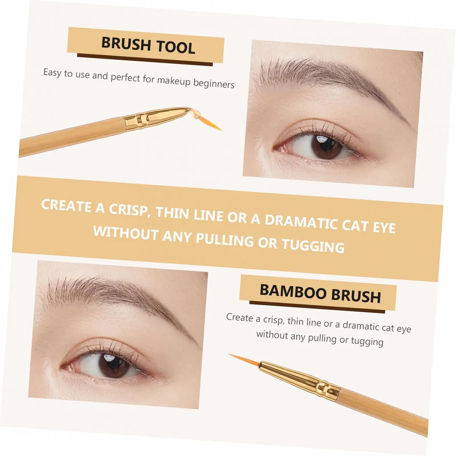 Набор кистей для подводки глаз FRCOLOR 3, бамбук, 15 cm, фото №5 Набор кистей для подводки глаз FRCOLOR 3, бамбук, 15 cm, фото №5