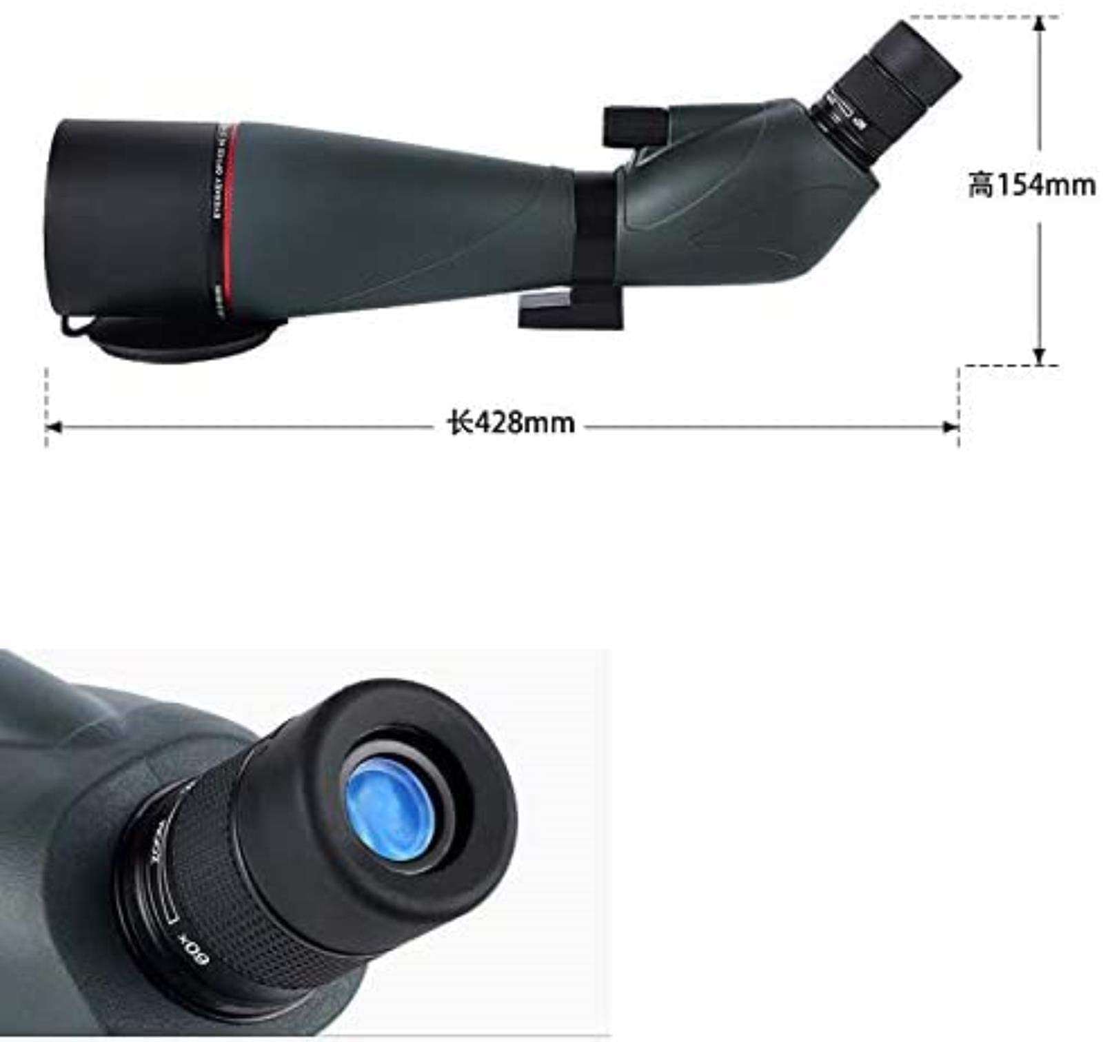 Монокуляр HD Angled 20-60x80 Waterproof Spotting Scope, фото №3