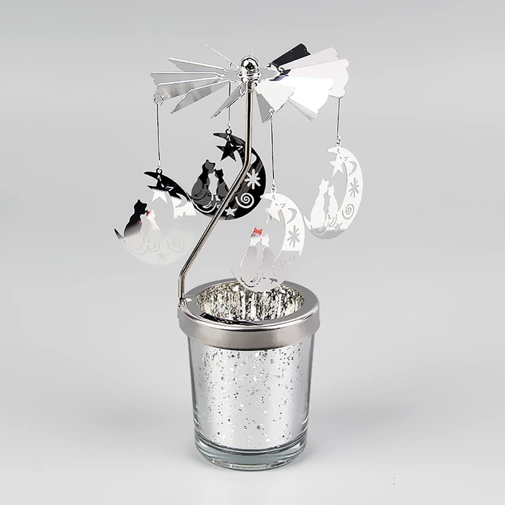 Подсвечник Surakey Moon Cat Tea Light Silver, фото №7