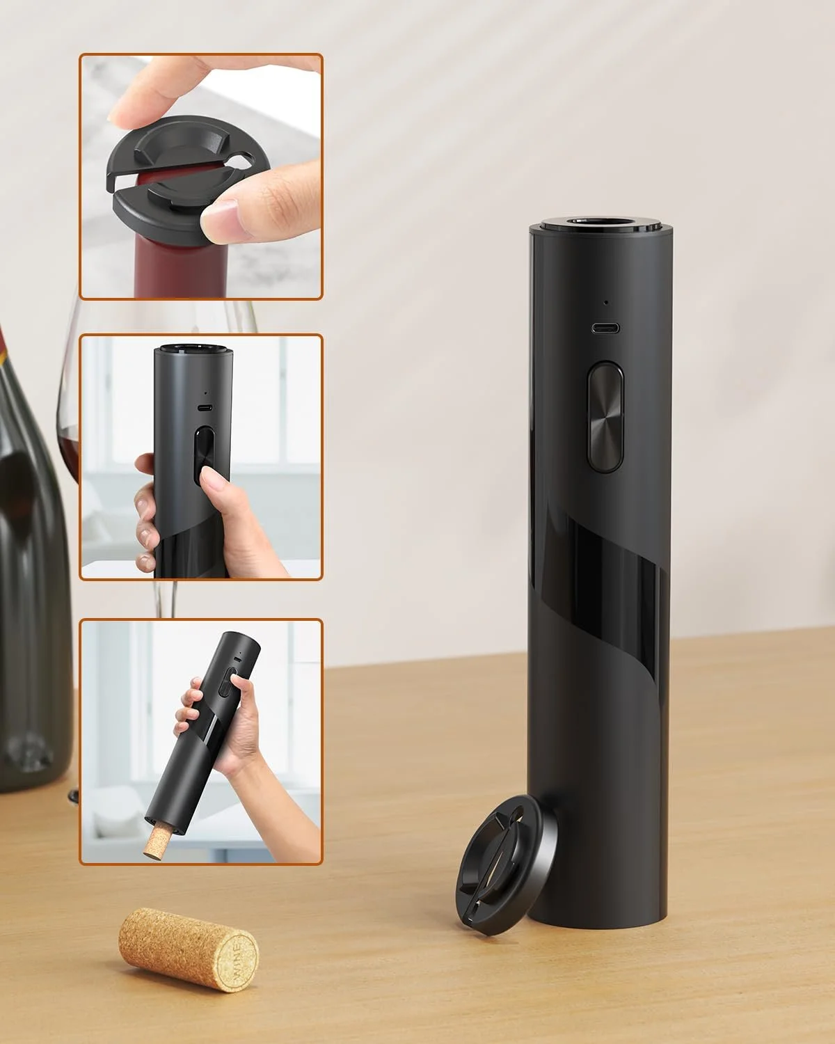 Электрический Штопор CIRCLE JOY с Резаком для Фольги, фото №4