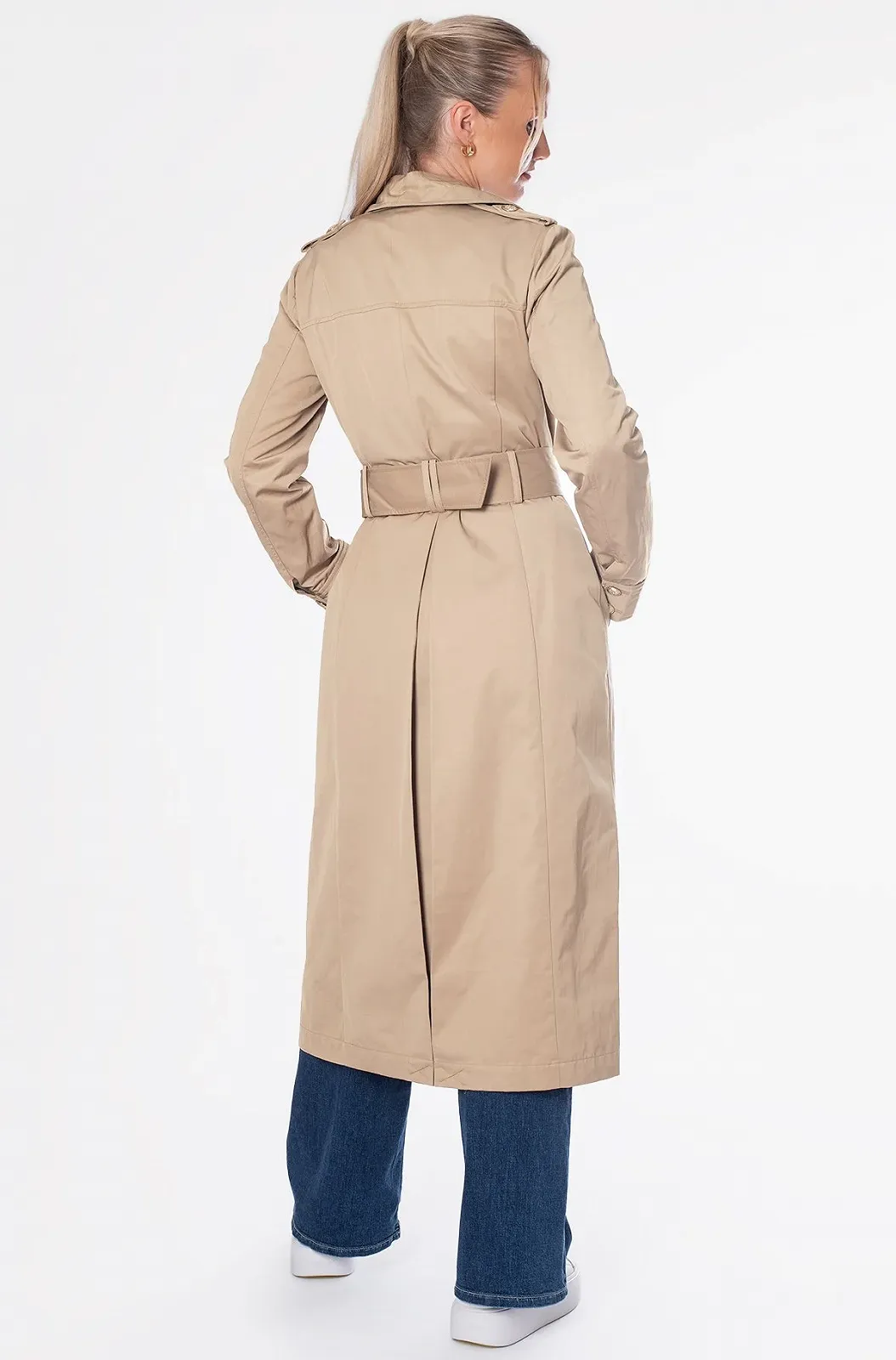 Женское пальто тренч Guess by Marciano Бежевый - 42, фото №3