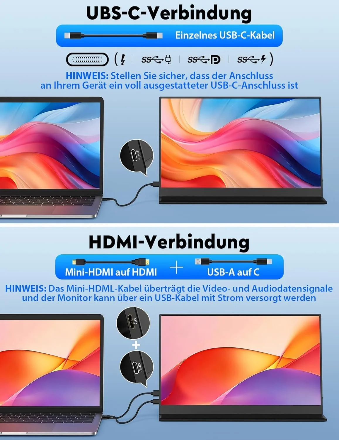 Монітор портативний 15.6" HONGO P156A06 Full HD IPS 60 Гц, фото №4 Монітор портативний 15.6" HONGO P156A06 Full HD IPS 60 Гц, фото №4