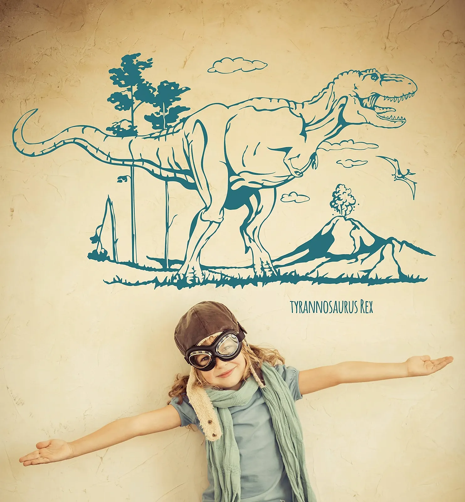 Наклейка на стіну Dino T-Rex Tyrannosaurus Rex M1594, фото №6 Наклейка на стіну Dino T-Rex Tyrannosaurus Rex M1594, фото №6