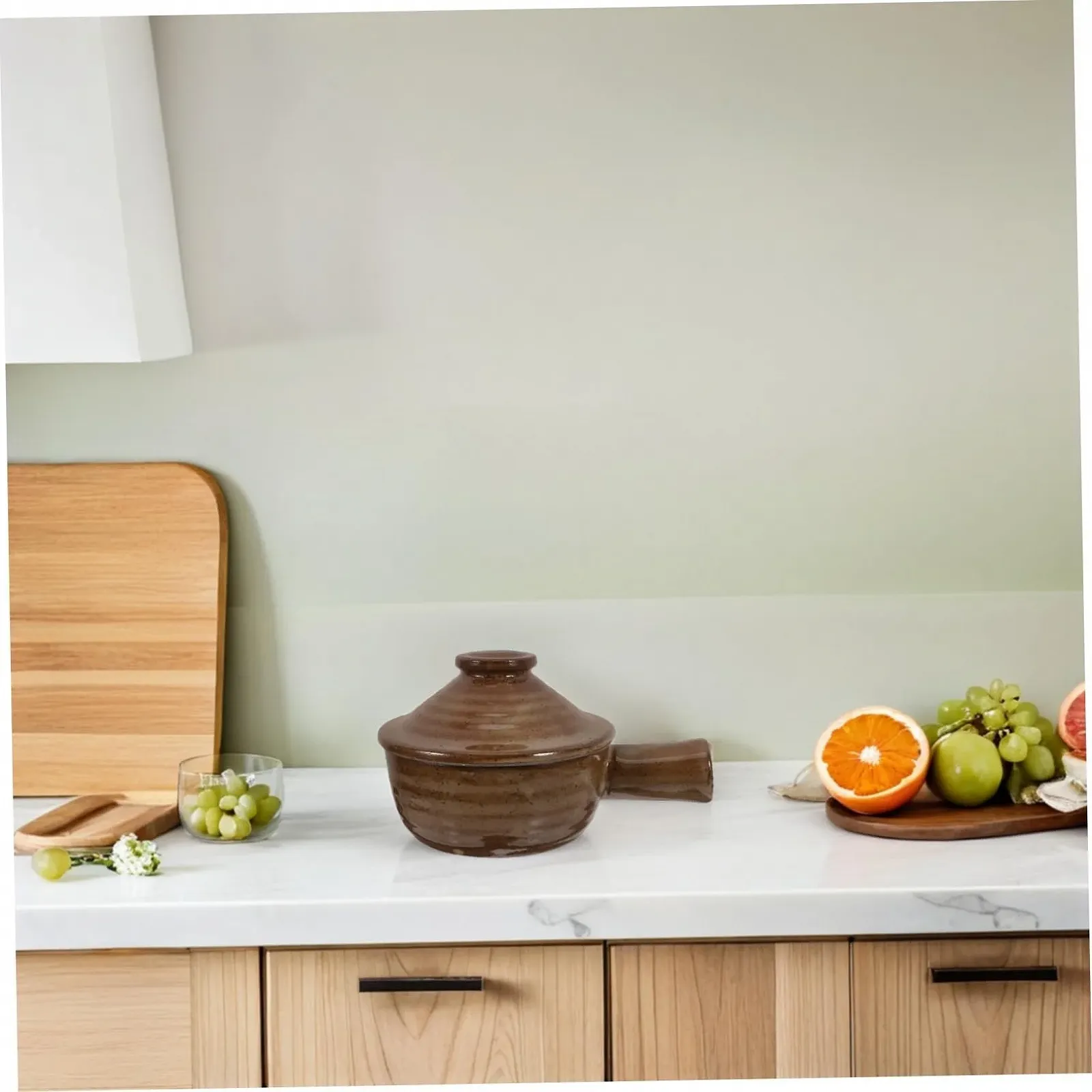 Набор кастрюль для супа Cabilock из японской грубой глины с крышкой и ручкой ретро 2 шт., фото №7