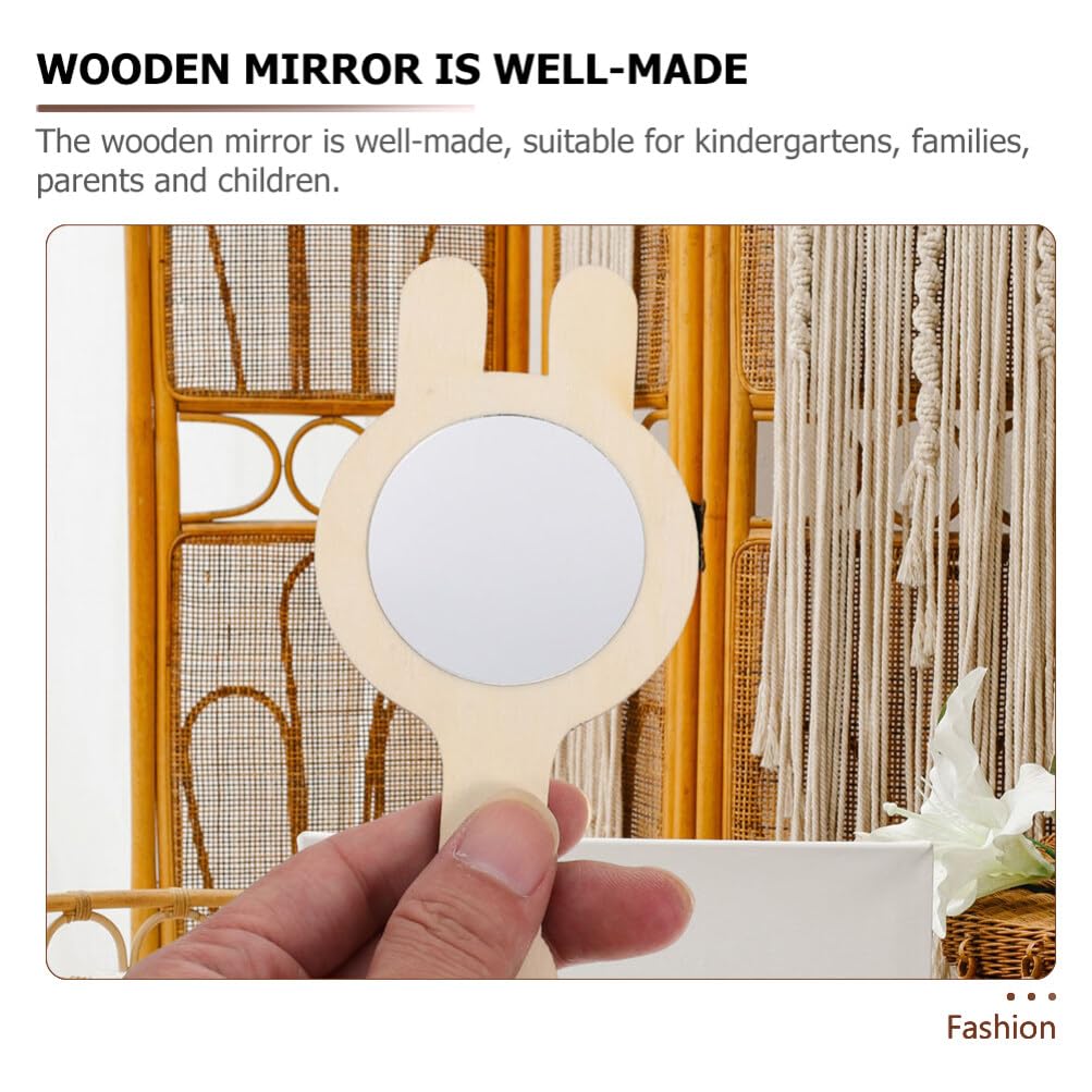 Игрушка Зеркало Beaupretty 5 x Декорированные аксессуары Мини-зеркало С деревянными ручками Сделай сам Ручной инструмент Форма зеркала Деревянный Детский макияжный набор Для раскрашивания, фото №7 Игрушка Зеркало Beaupretty 5 x Декорированные аксессуары Мини-зеркало С деревянными ручками Сделай сам Ручной инструмент Форма зеркала Деревянный Детский макияжный набор Для раскрашивания, фото №7
