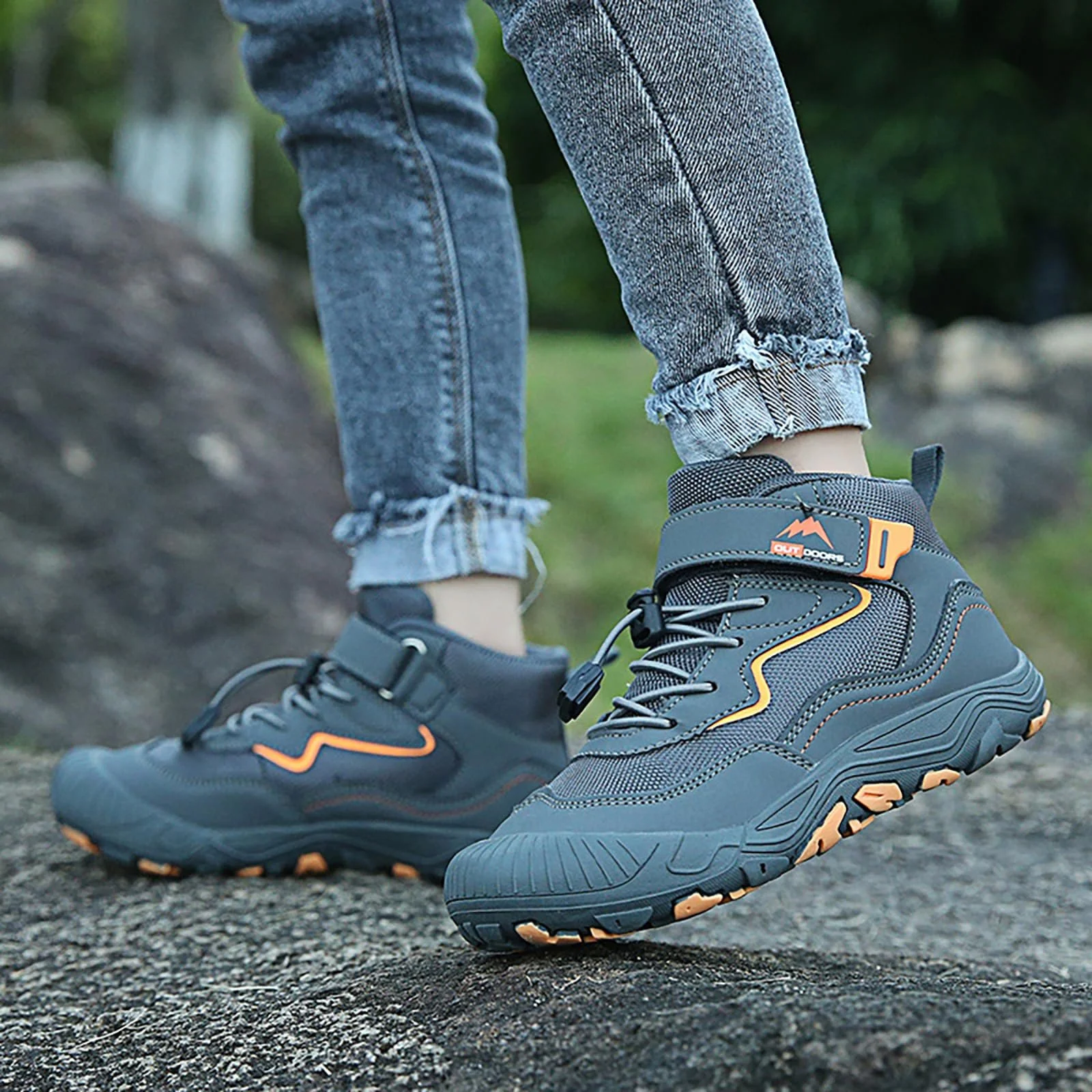 Дитячі туристичні Кросівки Унісекс для активного відпочинку Нековзке легке дитяче, фото №6