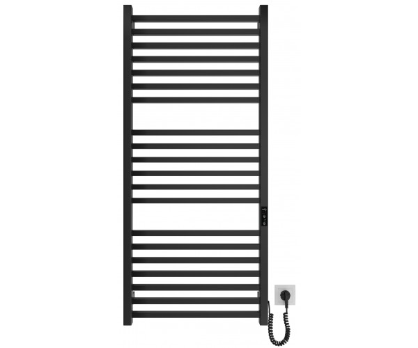 Hygge Family Рушникосушка електрична London 1170х530х80мм таймер-регулятор сталь чорний матовий, фото №1