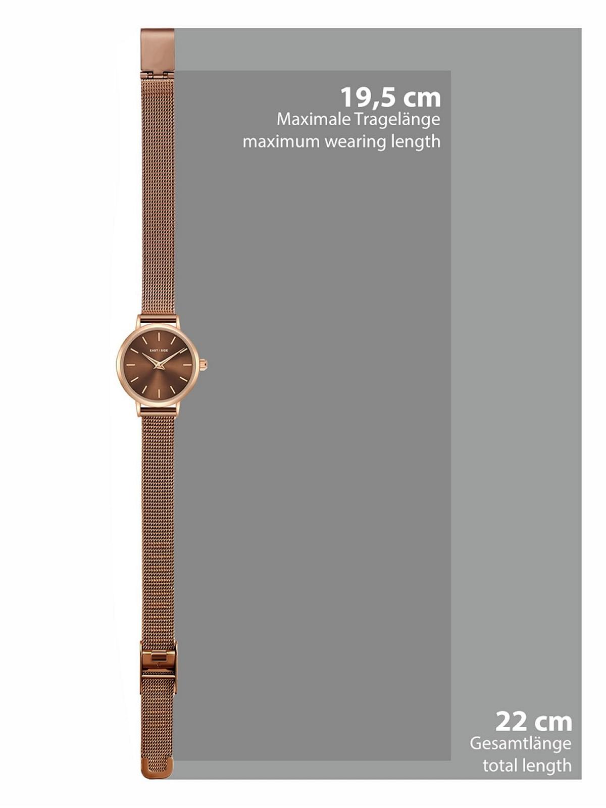 Жіночий годинник Eastside 10080142, аналоговий, кварцовий механізм, коричневий браслет з нержавіючої сталі, фото №2 Жіночий годинник Eastside 10080142, аналоговий, кварцовий механізм, коричневий браслет з нержавіючої сталі, фото №2