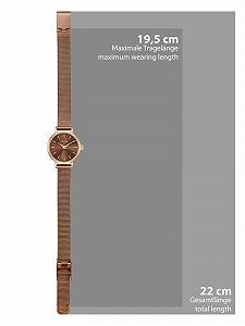 Женские часы Eastside 10080142, аналоговые, кварцевый механизм, коричневый браслет из нержавеющей стали, без мотива synthetic.ua - Фото 1