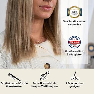 Щітка для волосся O.C. HAIRCARE, масажна щітка для шкіри голови, з імітацією щетини кабана, веганська, щітка для розплутування довгого кучерявого волосся, щетина комфортна для шкіри голови synthetic.ua - Фото 1