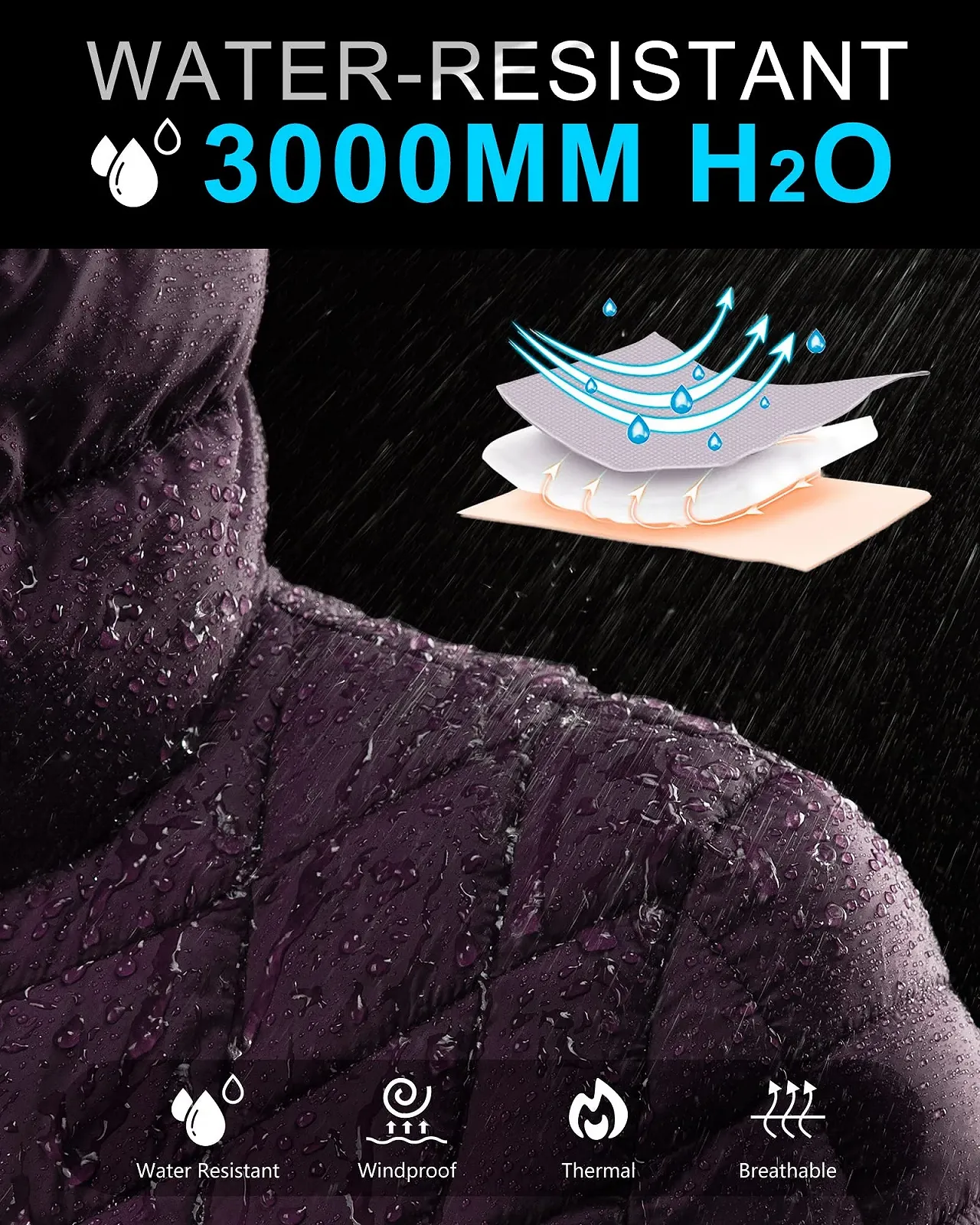 Жіноче зимове пальто 33,000ft Легка, фото №3