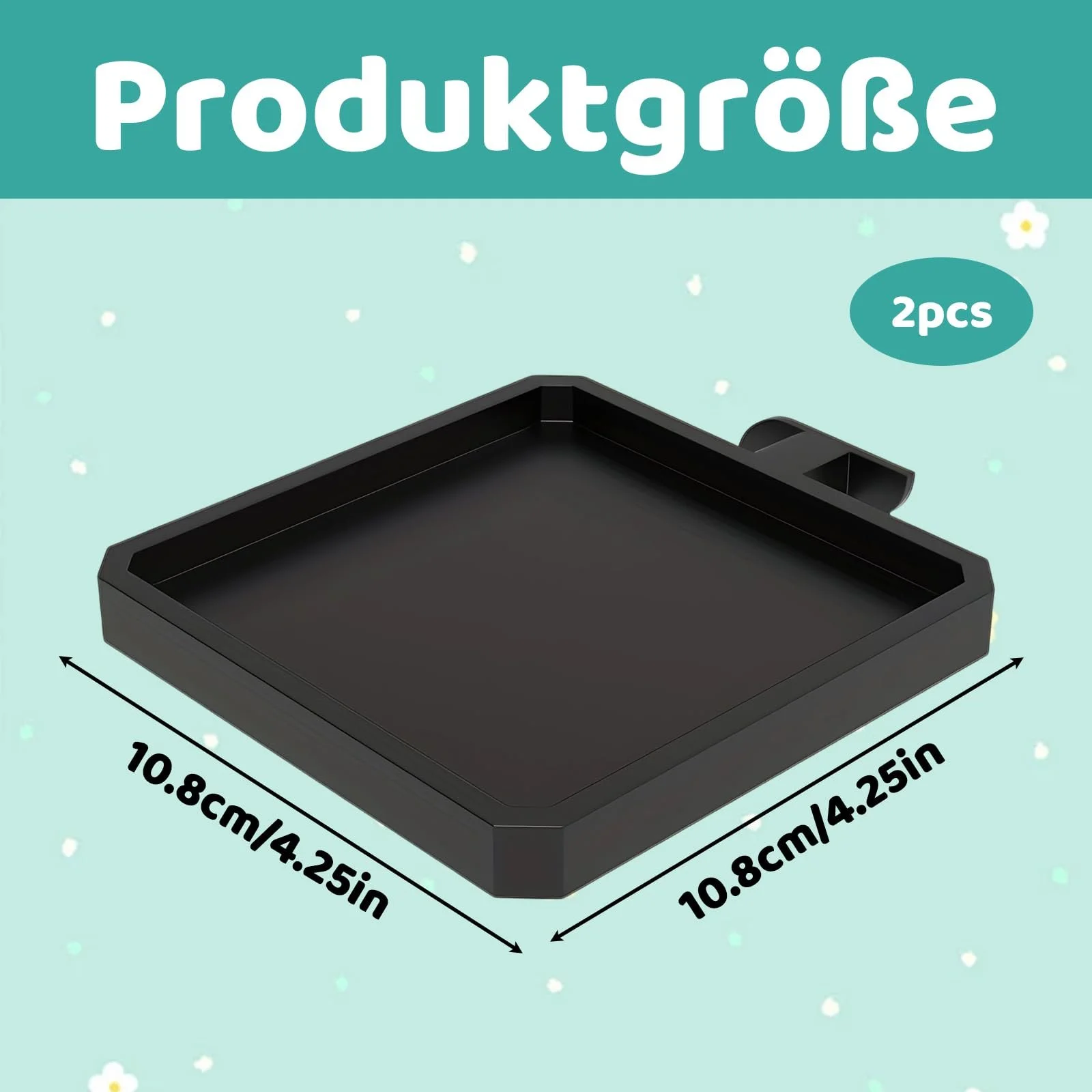 Полка для цветочных горшков Набор 2 шт Для акустических панелей Без сверления Черный, фото №2