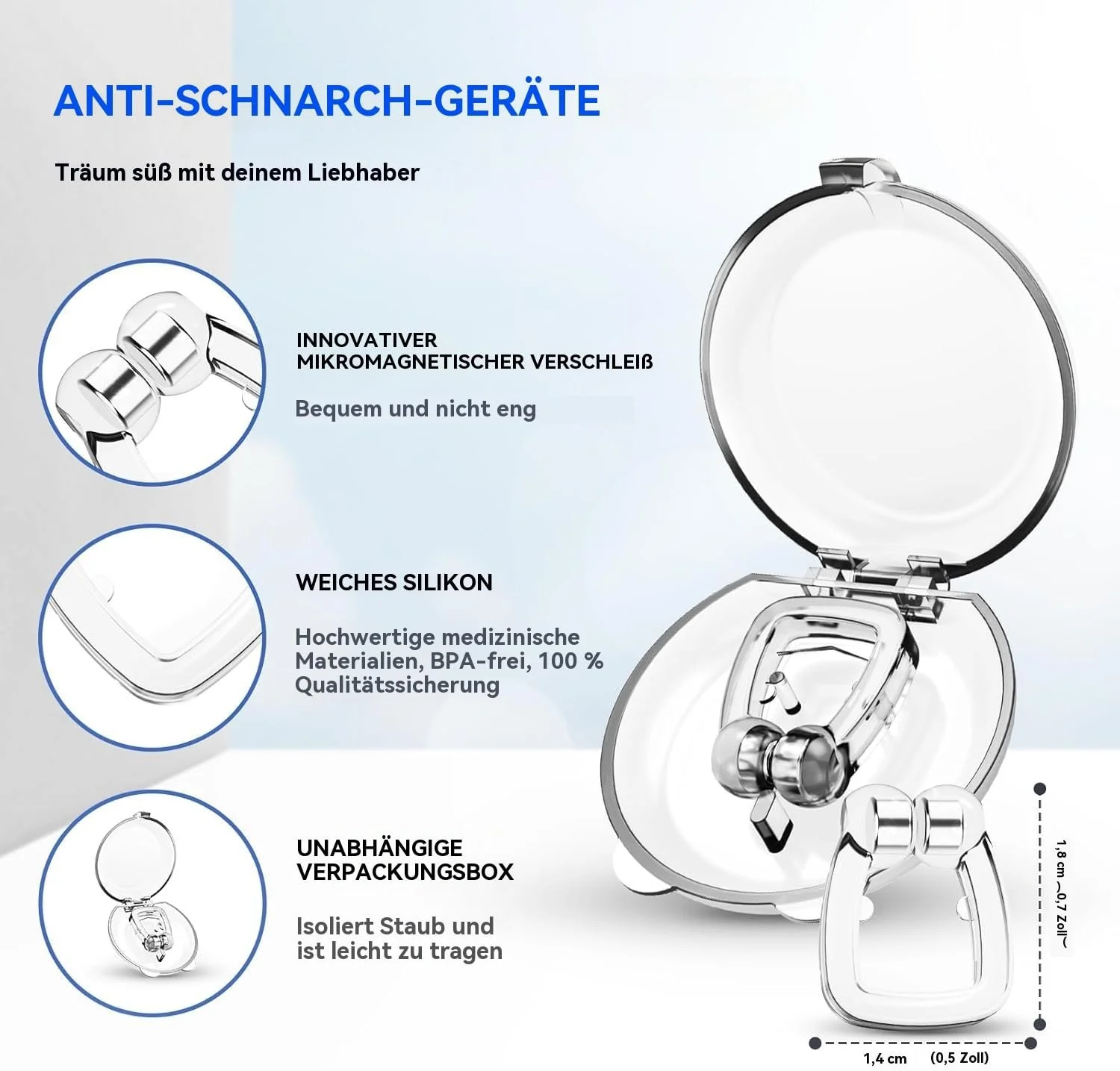 Средство от храпа Клипсы для носа 8 шт Магнитный расширитель для носа с душистыми бусинами для облегчения дыхания и сна, снятия стресса, фото №2