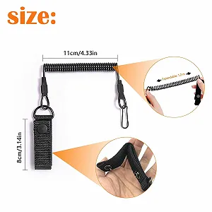 Тактичний спіральний брелок Paracord (2 шт.) чорний synthetic.ua - Фото 1