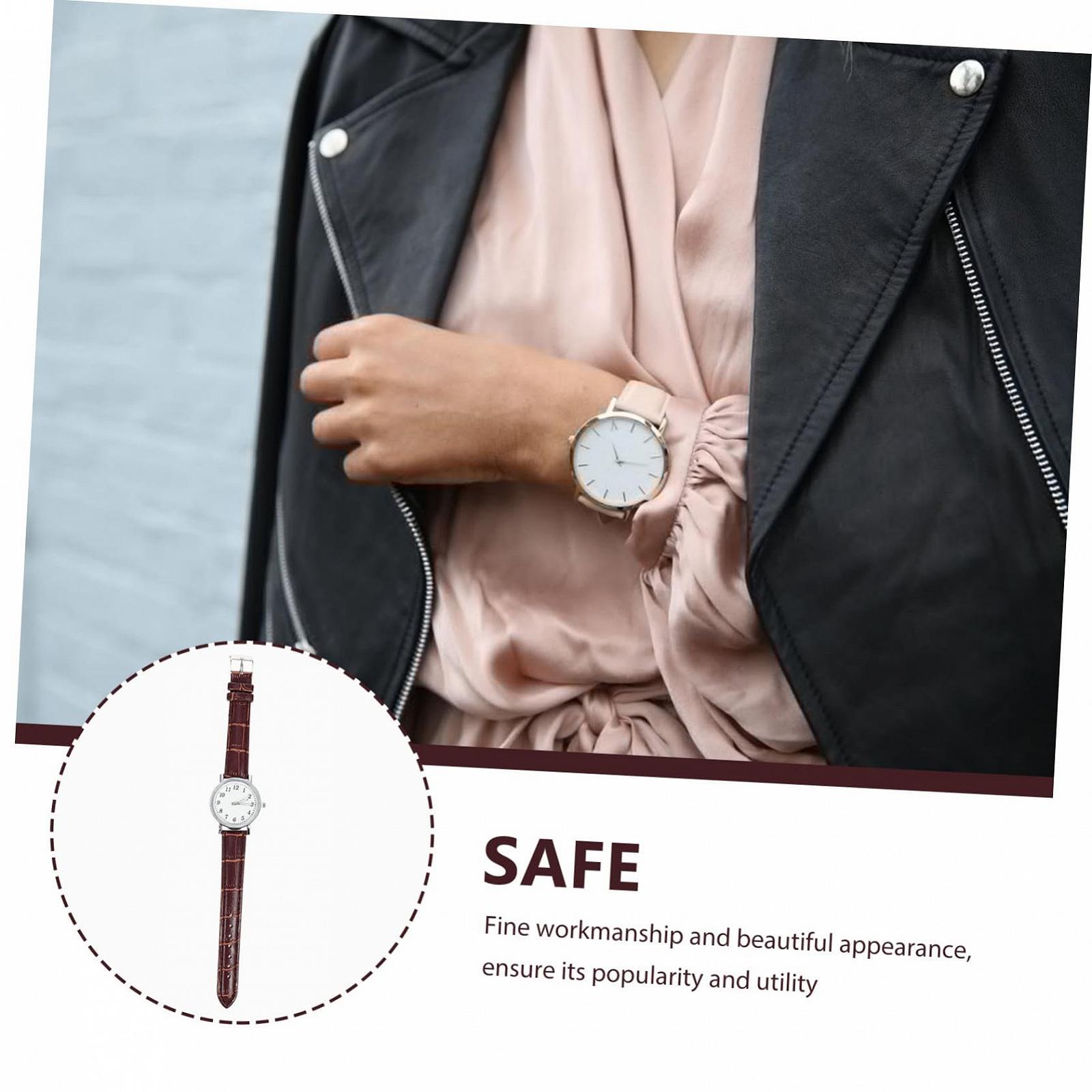 Аналоговые Женские Часы PartyKindom Коричневый Ремешок, фото №5