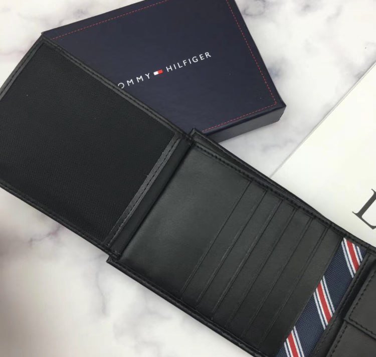 Чоловічий гаманець шкіряний чорний Tommy Hilfiger, фото №4