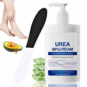 Крем для ног с мочевиной 60% увлажняющий от трещин с пилкой для мозолей - Фото 1