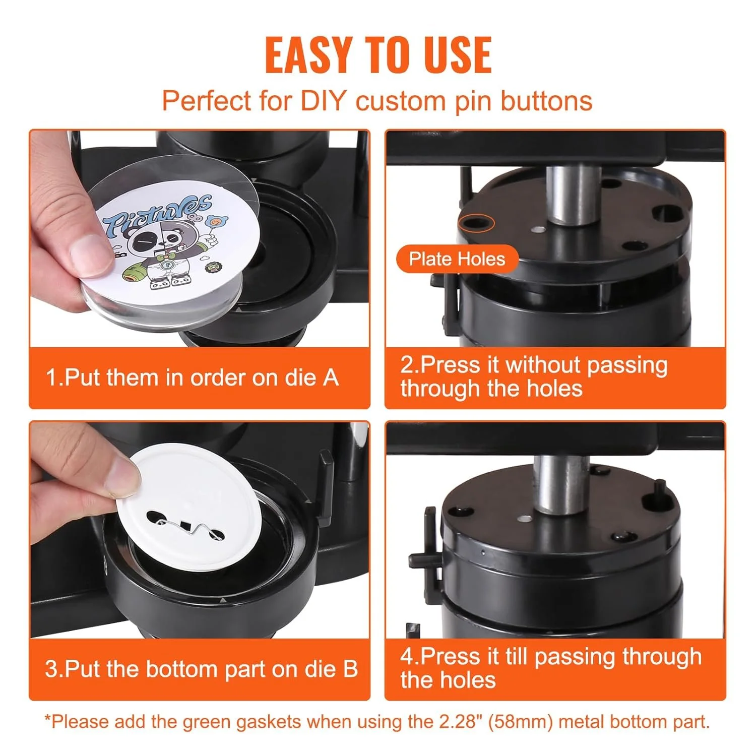 Машинка для виготовлення значків VEVOR JMB-X3 Чорна, фото №8 Машинка для виготовлення значків VEVOR JMB-X3 Чорна, фото №8