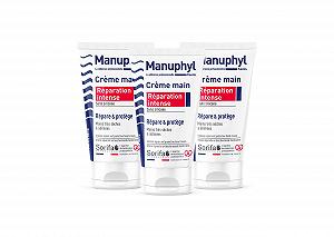 Купить Крем для рук Manuphyl Intense Repair для очень сухой и поврежденной кожи, с низким содержанием жира, с глицерином и протеинами пшеницы, 50 мл (3 шт.) - Фото 1 Крем для рук Manuphyl Intense Repair для очень сухой и поврежденной кожи, с низким содержанием жира, с глицерином и протеинами пшеницы, 50 мл (3 шт.) - Фото 1
