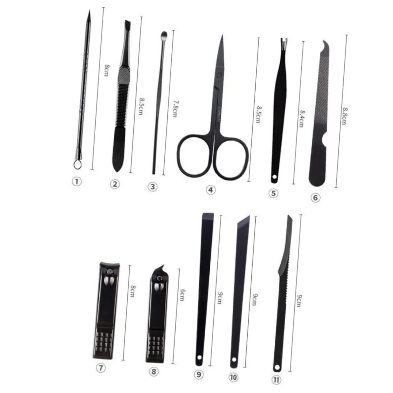 Набор для маникюра и педикюра Healvian 1 Satz, черный, фото №7 Набор для маникюра и педикюра Healvian 1 Satz, черный, фото №7