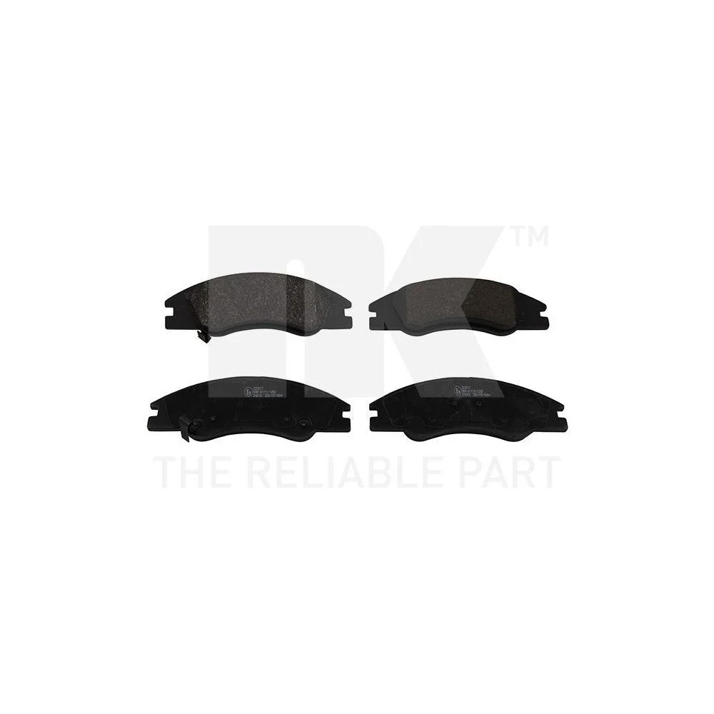 Комплект гальмівних колодок NK 223517 дискове гальмо для KIA передня вісь, фото №1