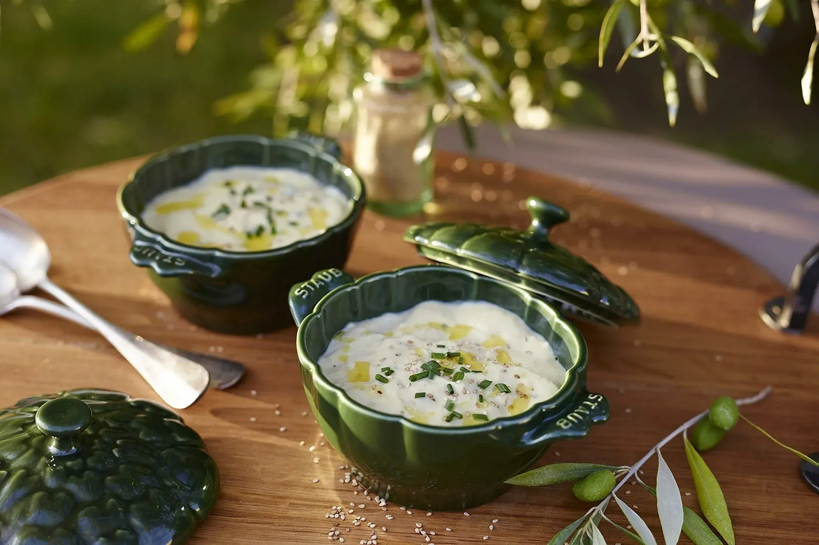 Кокот Staub Petite Artichoke керамічний 13 см Зелений, фото №2
