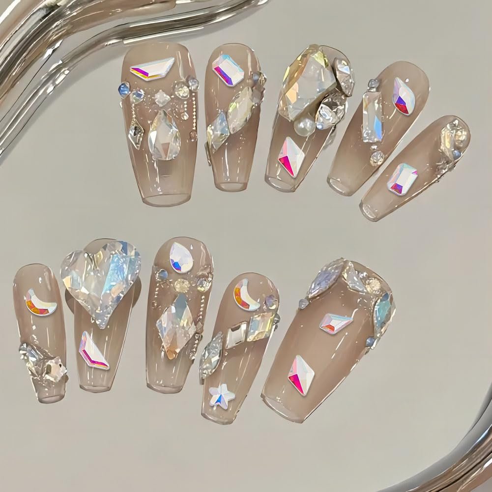 Стразы для ногтей стеклянные 400 штук разных форм, плоские кристаллы для ногтей, украшения для DIY поделок, дизайн ногтей, макияж, наряды, фото №5