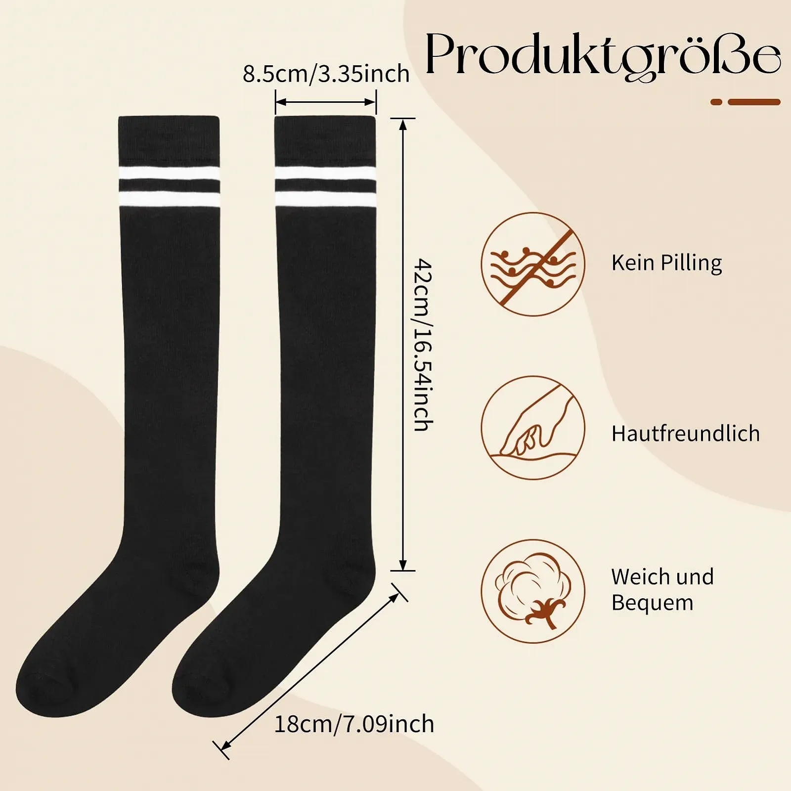 Жіночі гольфи 3 пари до коліна, фото №3