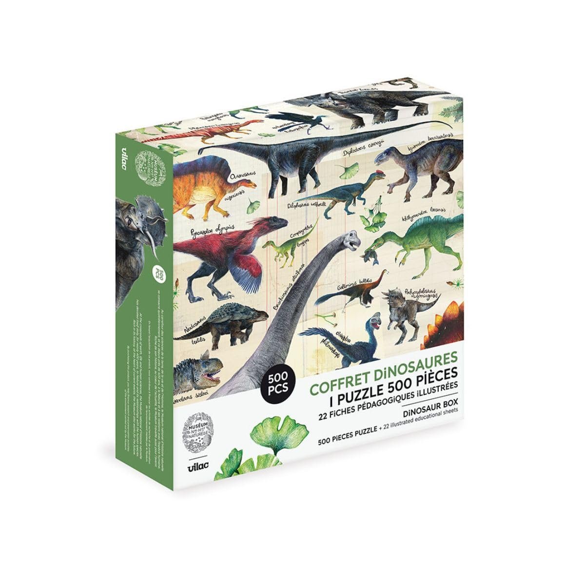 Пазл Vilac Dinosaur 500 деталей, фото №1 Пазл Vilac Dinosaur 500 деталей, фото №1