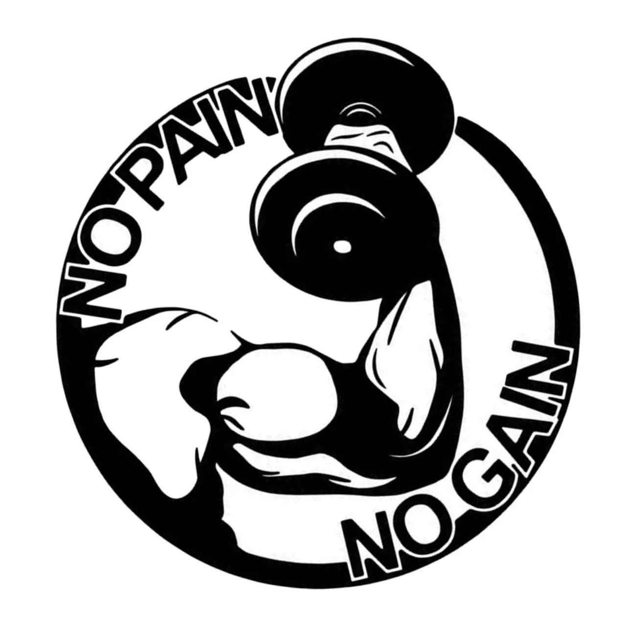 Наклейка на стіну Lurrose Fitness Dumbbells Гантелі, фото №1