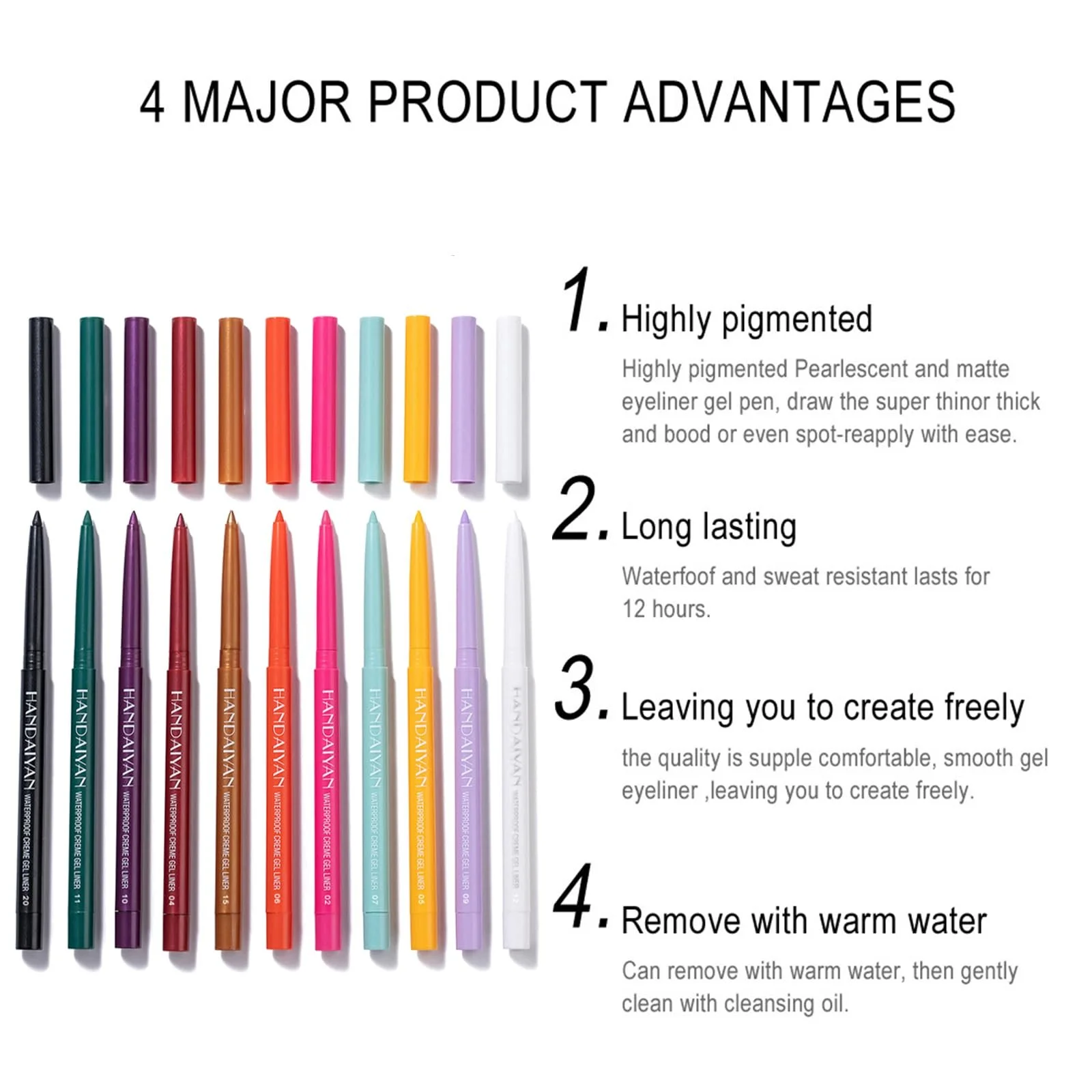 Олівець для очей Кольоровий Набір, фото №3