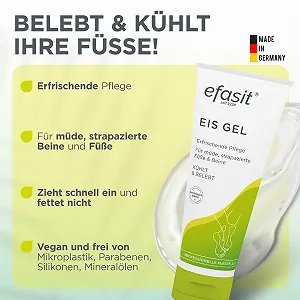 Льодовий гель для ніг efasit Ice Gel з ментолом та екстрактом грейпфрута 75 мл synthetic.ua - Фото 1