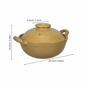 Каструля Sosoport Traditional Ceramic з подвійними ручками антипригарна маленька термостійка synthetic.ua - Фото 1